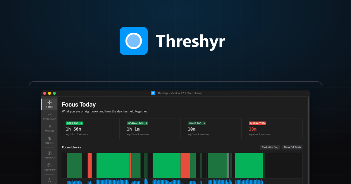 Introducing Threshyr 1.2.1: Your Day, in Blocks