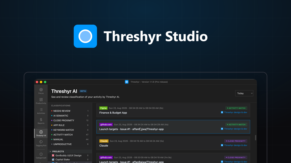 How Threshyr Studio Classifies Your Day Without Sending It Anywhere