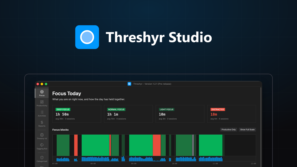 Introducing Threshyr Studio 1.2.1: Your Day, in Blocks
