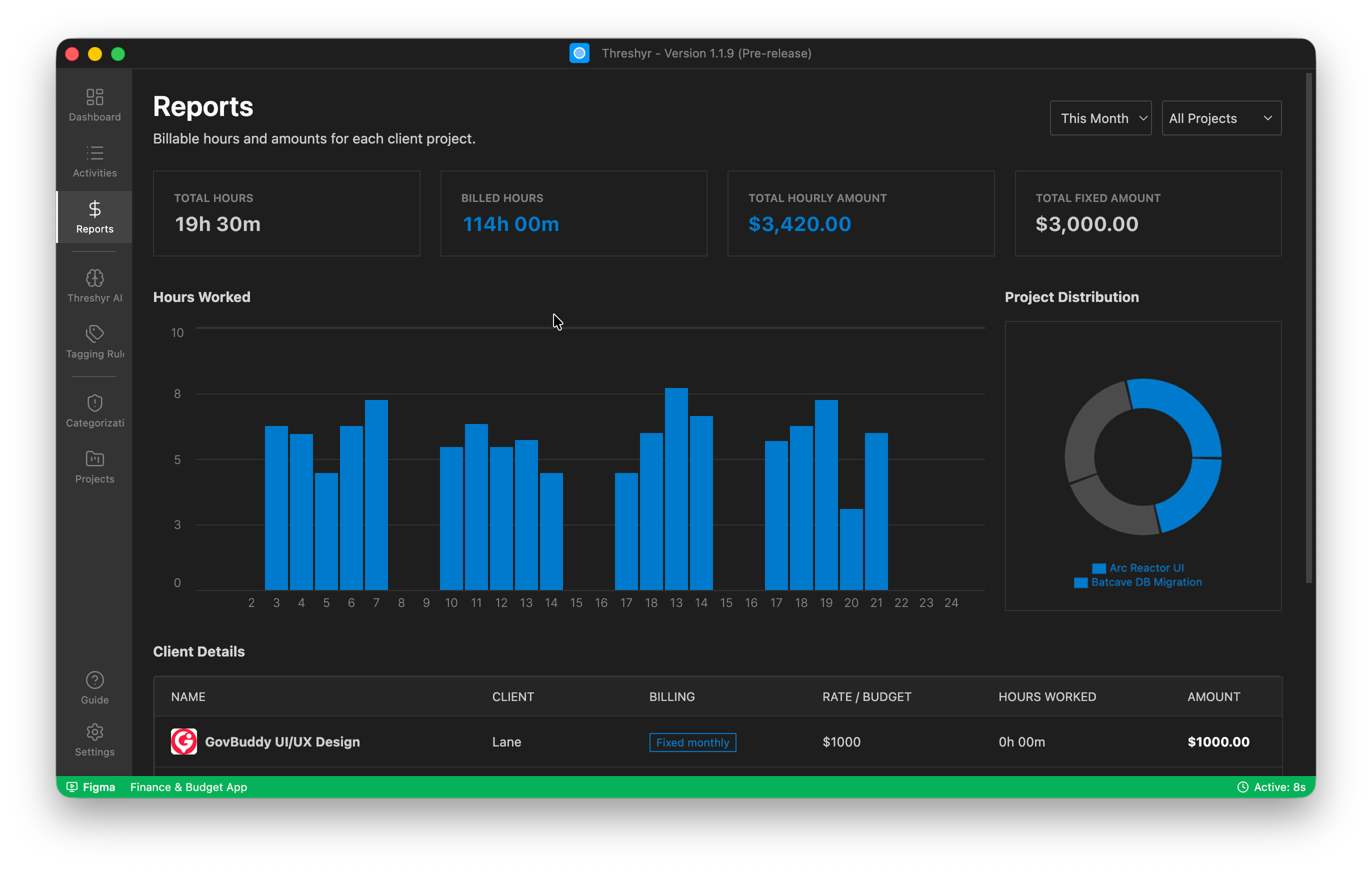 Threshyr Client Billing Reports
